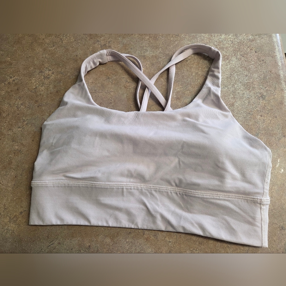 Lululemon Energy Bra Long Line Light Purple Size 8
